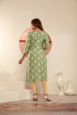 Pista viscosee muslin printed with pocket formal classy kurti 2