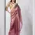 Onion gold tissue net solid texture saree with graceful gold cotted