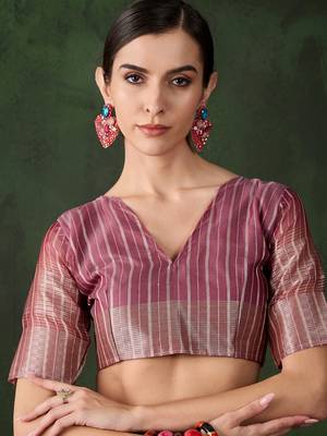 Magenta khadi organza ethnic woven saree festive looks 4