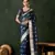 Teal khadi organza wevon jacquard graceful traditional saree