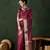Magenta khadi organza wevon jacquard traditional festive wear saree