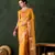 Yellow khadi organza wevon jacquard traditional festive wear saree
