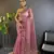 Pink butterfly net c embroidery work ceremonial saree