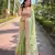 Green silver tissue silk heavy embroidery saree for ceremonial saree