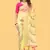 Yellow woven patta organza silk saree with embroidery and stone work
