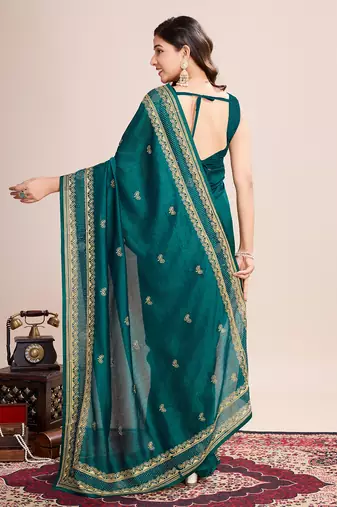 Rama vichitra silk blend girlie looks embroidery work wedding season saree