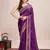 Violet vichitra silk girlie looks embroidery work wedding season saree