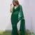 Green graceful butterfly net sequins embroidery saree with diamond work