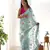 Grey girlie organza saree with resham embroidery work