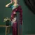 Wine banarasi silk wevon jari heavy and ethnic partywear saree