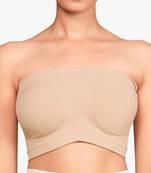 Women’s nylon spandex solid tube bra non- padded wire free pull on bandeau