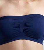 Women’s nylon spandex solid tube bra non- padded wire free pull on bandeau