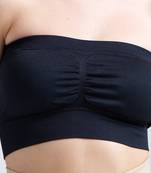 Women’s nylon spandex solid tube bra non- padded wire free pull on bandeau