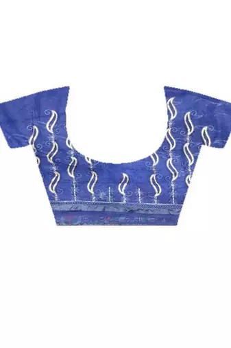 Blue girlie butterfly net c stylish resham embroidered partywear saree