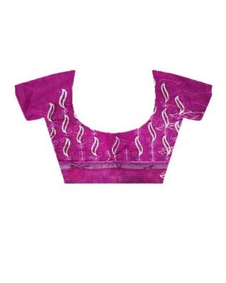 Magenta girlie butterfly net c stylish resham embroidered partywear saree 5