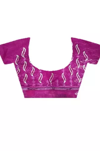 Magenta girlie butterfly net c stylish resham embroidered partywear saree
