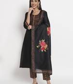 Black beautiful magic cotton suit for festive party looks