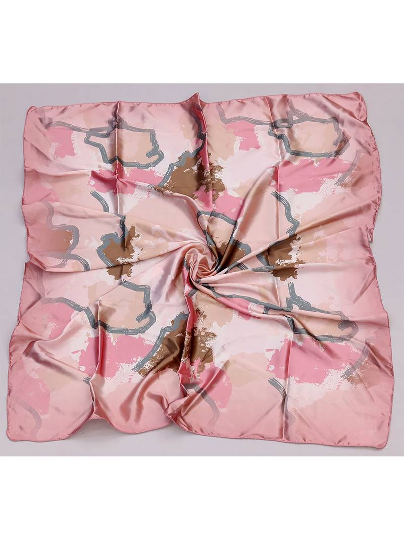 women's stylish square satin trendy digital printed fashion head neck scarf stole wrap hijab dupatta