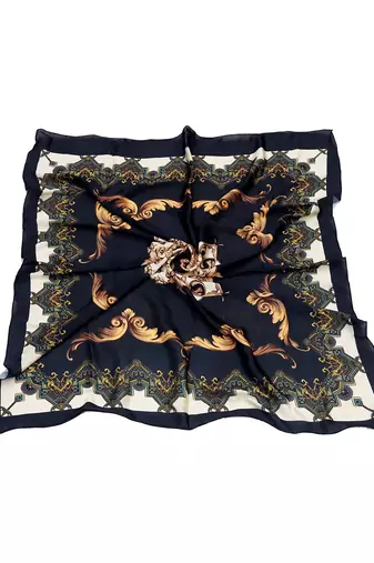 women's stylish square satin trendy digital printed fashion head neck scarf stole wrap hijab dupatta