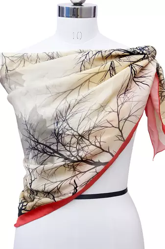 women's stylish square satin trendy digital printed fashion head neck scarf stole wrap hijab dupatta