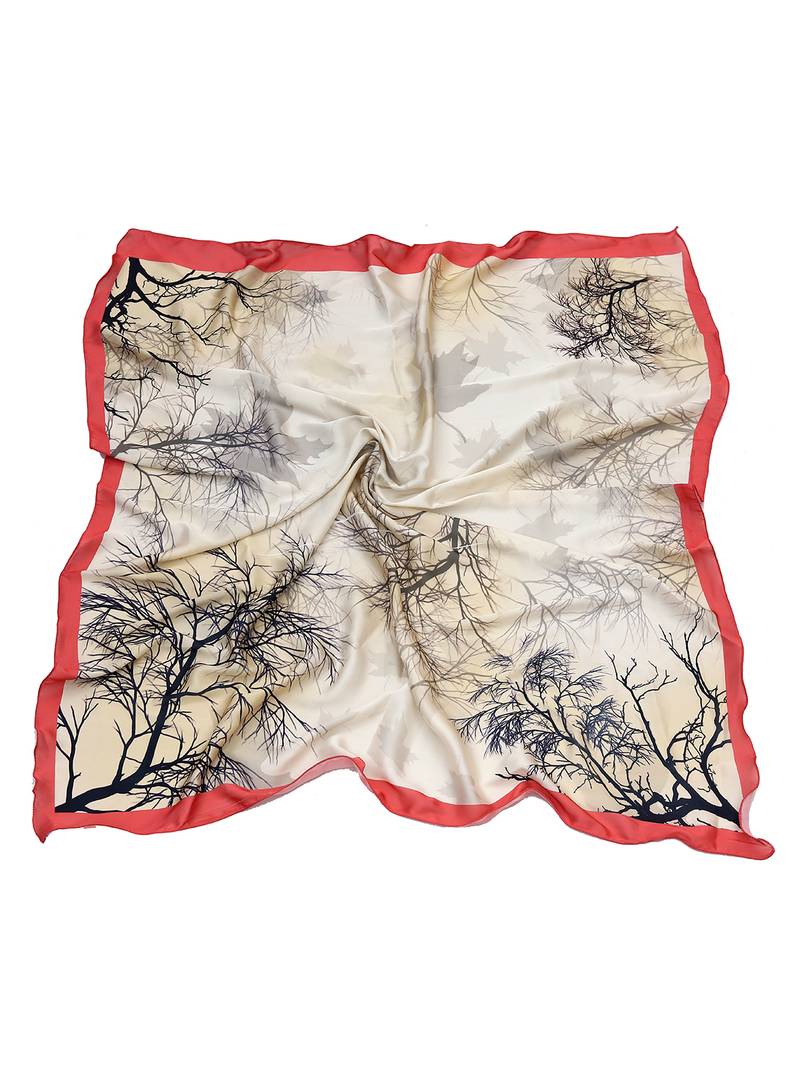 women's stylish square satin trendy digital printed fashion head neck scarf stole wrap hijab dupatta