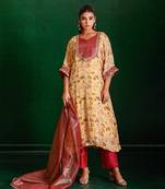 Gotapatti kaftan suit