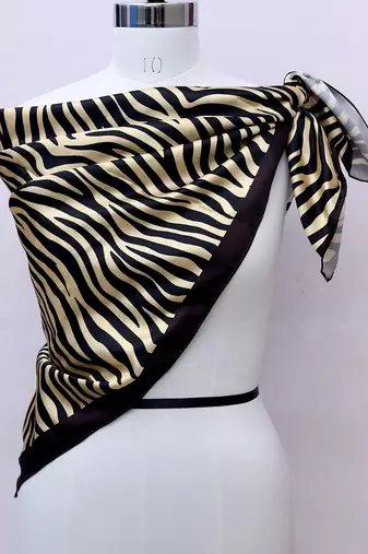 women's stylish square satin trendy digital printed fashion head neck scarf stole wrap hijab dupatta