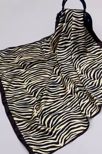 women's stylish square satin trendy digital printed fashion head neck scarf stole wrap hijab dupatta
