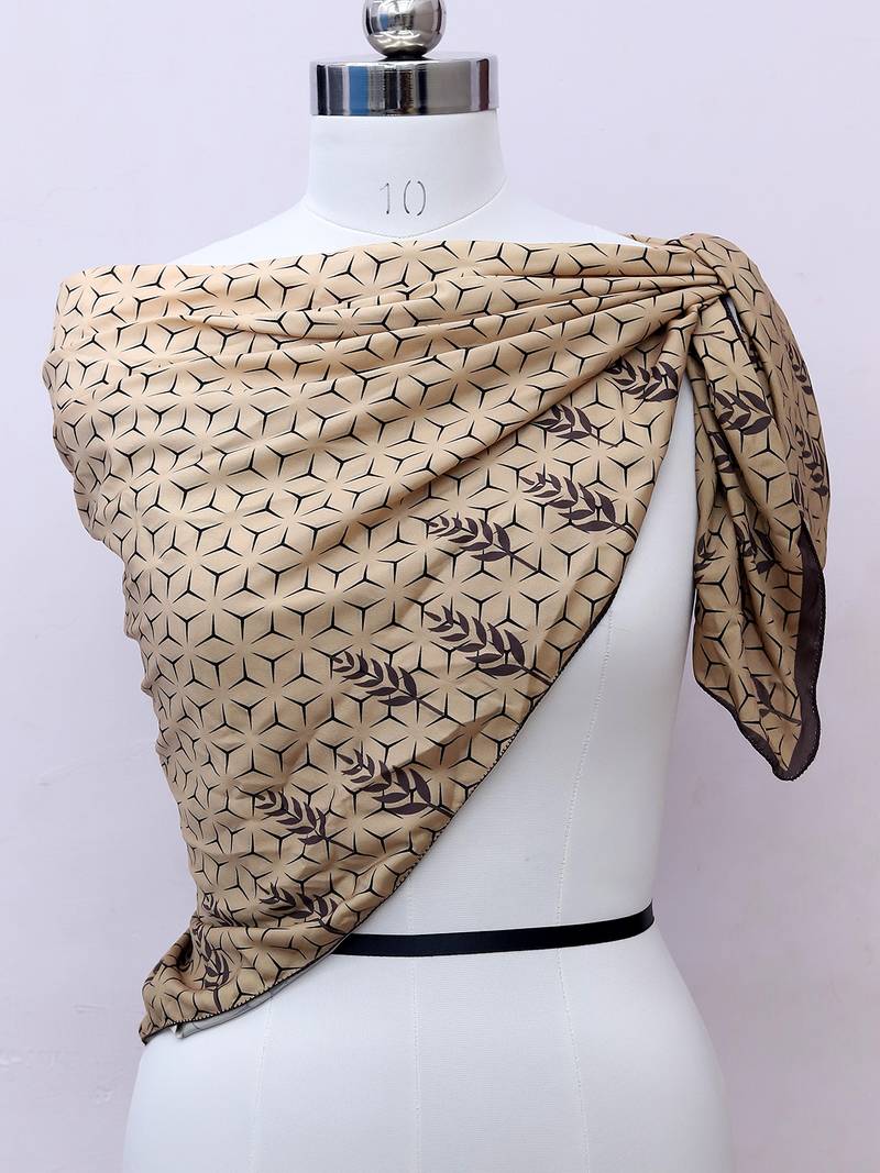 women's stylish square satin trendy digital printed fashion head neck scarf stole wrap hijab dupatta