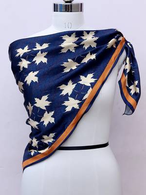women's stylish square satin trendy digital printed fashion head neck scarf stole wrap hijab dupatta 2