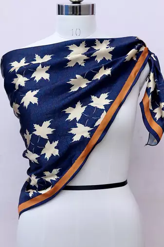 women's stylish square satin trendy digital printed fashion head neck scarf stole wrap hijab dupatta