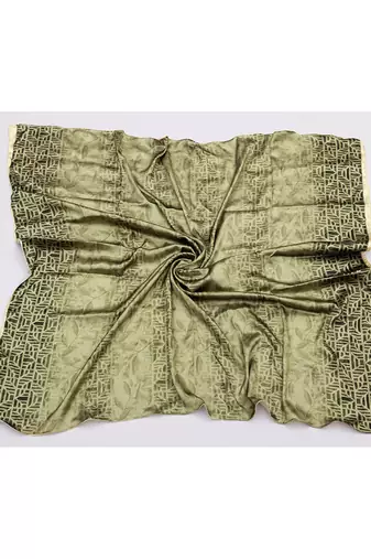 women's stylish square satin trendy digital printed fashion head neck scarf stole wrap hijab dupatta