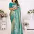 Teal Banarasi Tissue Silk Saree
