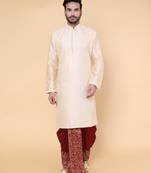 Men's gold silk kurta