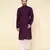 Men's purple art silk kurta
