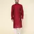 Men's maroon silk kurta