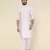 Men's cream soft silk kurta