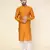 Men's rust silk kurta