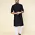 Men's black soft silk kurta