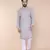 Men's ash cotton silk kurta