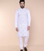 Men's white cotton kurta