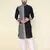Men's black silk kurta