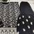Black georgette semi stitched salwar suit with dupatta
