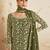 Mahendi green black georgette semi stitched salwar suit with dupatta