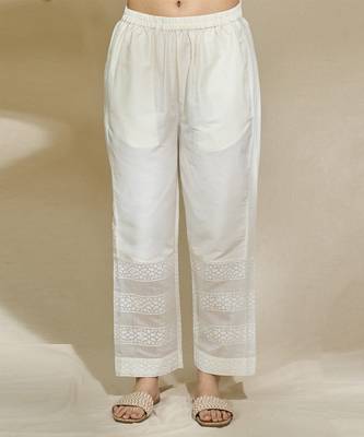 White mirror work suit 4
