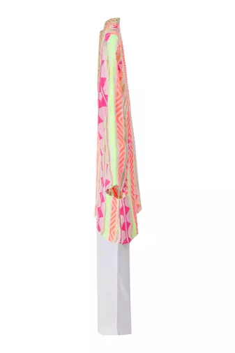 Viscose lurex kurta paired with  glaze cotton pyjama. detailed with multicolor mirror lace
