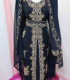 Black Georgette Zari Work Kaftan