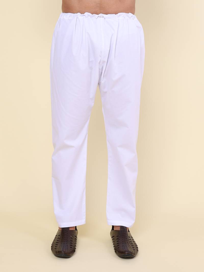 Men's white pure cotton kurta