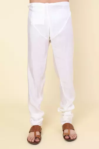 Men's cream art silk kurta