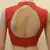 Red chanderi silk handwork blouse